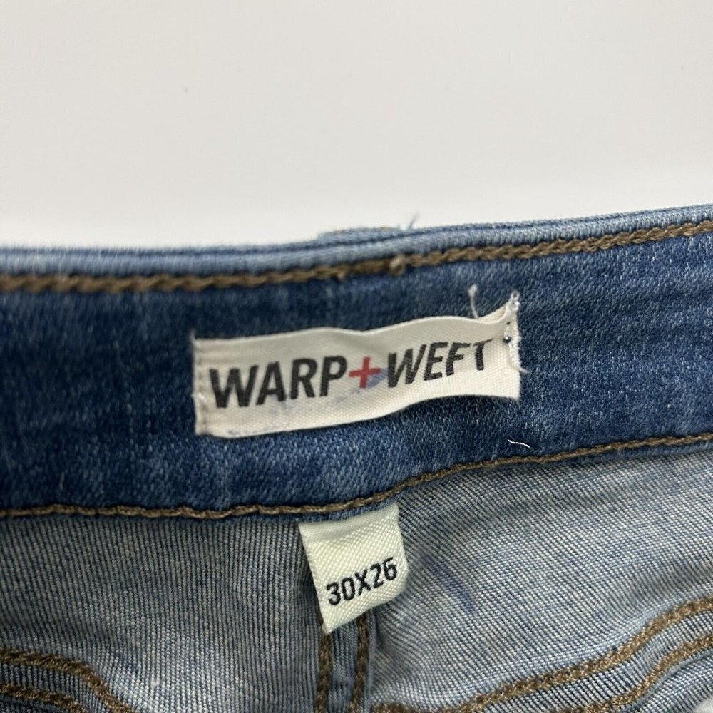 Warp and Weft Straight Crop Jeans Womens Size 30 High Rise Dip Dye - Picture 3 of 12
